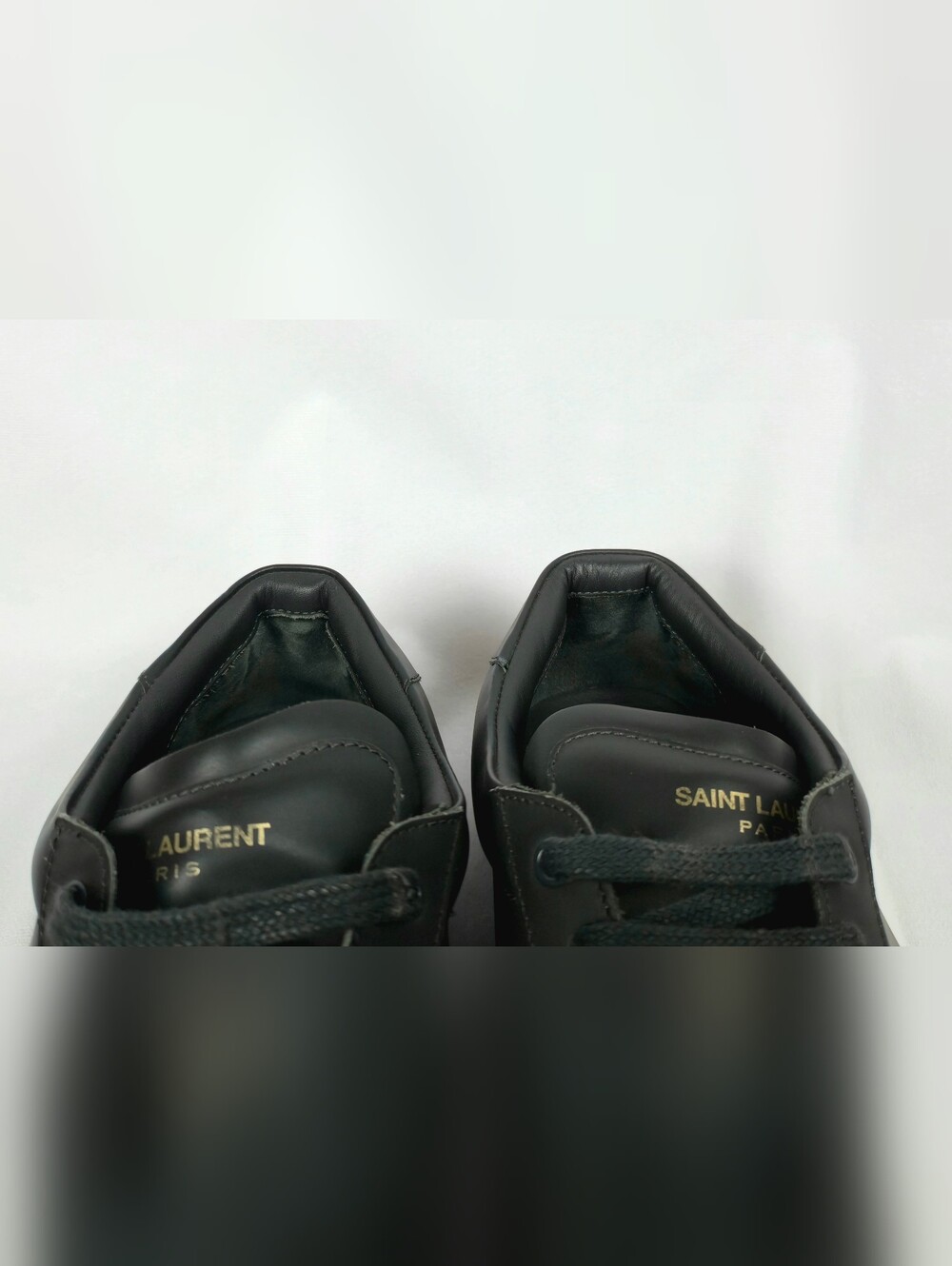 Saint Laurent SL/01 Gray Leather Low-Top Sneakers | US 10.5/EU 43.5 | Dust Bag - Picture 10 of 12
